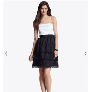 NWT WHBM silk colorblock dress size 4